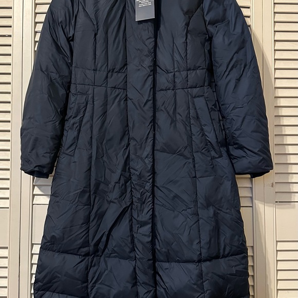 Small Cole Haan Navy Premium Down Coat - Picture 2 of 12